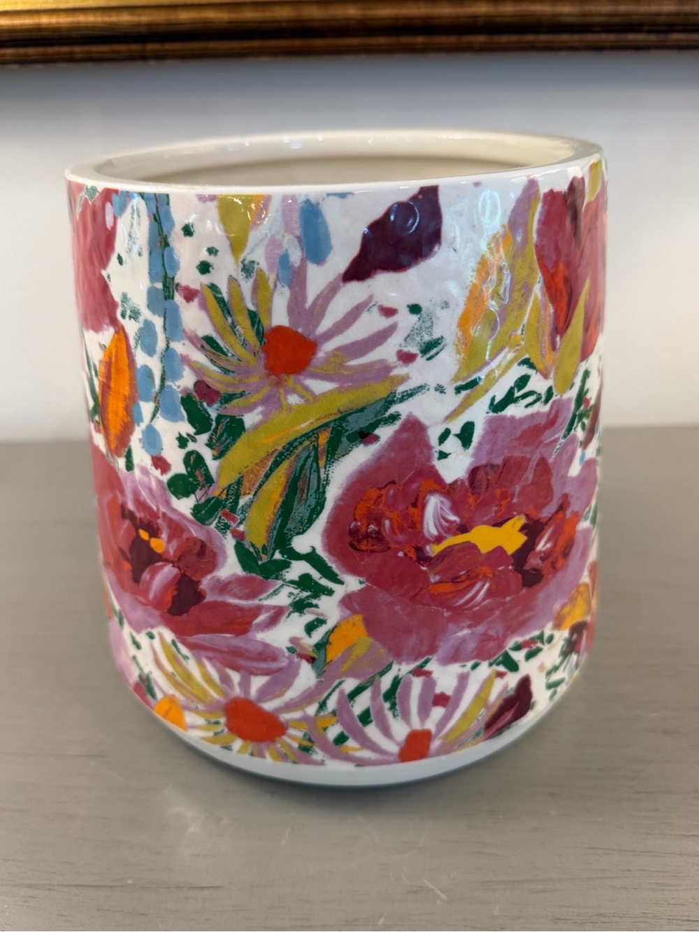 Target Opalhouse Flower Vase Planter Floral Pattern Holds Large Bouquet